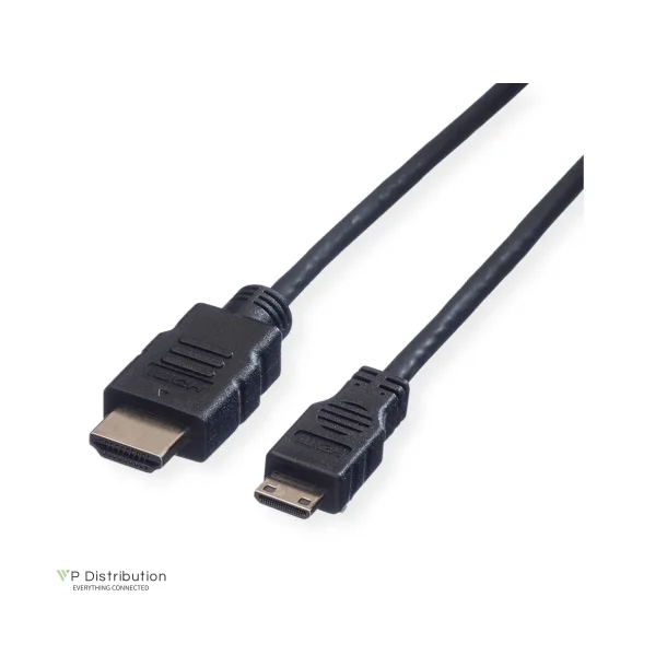 VALUE HDMI High Speed Cable + Ethernet, A - C, M/M, 2m