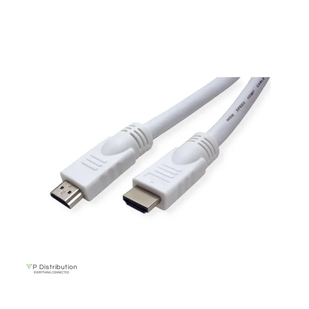 VALUE HDMI High Speed Cable + Ethernet, M/M, white, 15m