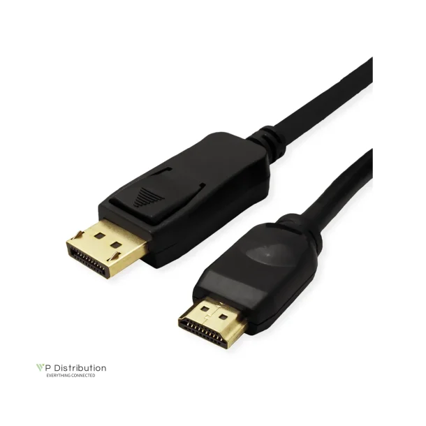 VALUE DisplayPort Cable, DP - UHDTV, M/M, black, 1m