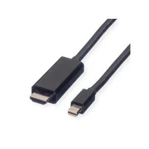 VALUE Mini DisplayPort Cable, Mini DP - UHDTV, M/M, black, 2m