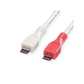 VALUE USB2.0 Charging Cable, Micro B - Micro B, M/M, 0.3m