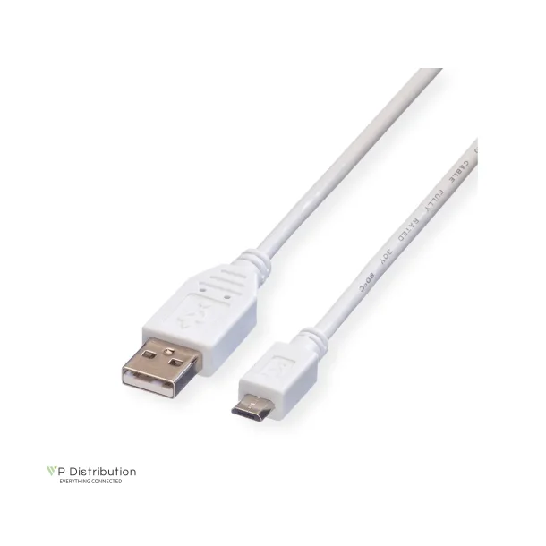 VALUE USB2.0 Cable, A - Micro B, M/M, 0.15m