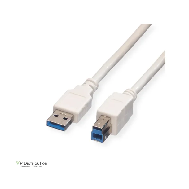 VALUE USB3.2 Gen1 Cable, A - B, M/M, 0.8m