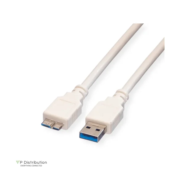 VALUE USB3.2 Gen1 Cable, A - Micro B, M/M, 0.8m