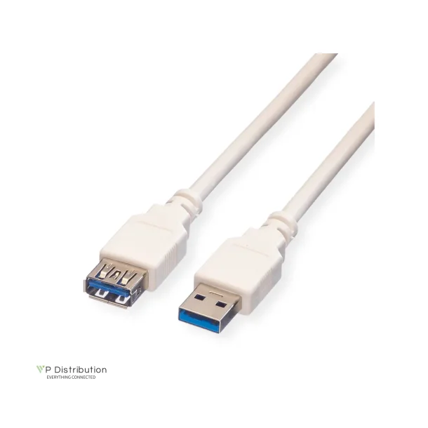 VALUE USB3.2 Gen1 Cable, A - A, M/F, 0.8m