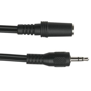 Black Box 3.5Mm M-F Streo Audio 10' Cble; 24Awg, Blck Molded