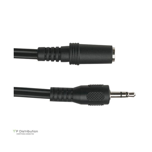 Black Box 3.5Mm M-F Streo Audio 10' Cble; 24Awg, Blck Molded