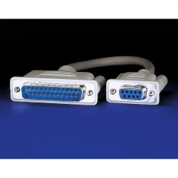 ROLINE Modem Cable, DB9 F - DB25 M, 3 m