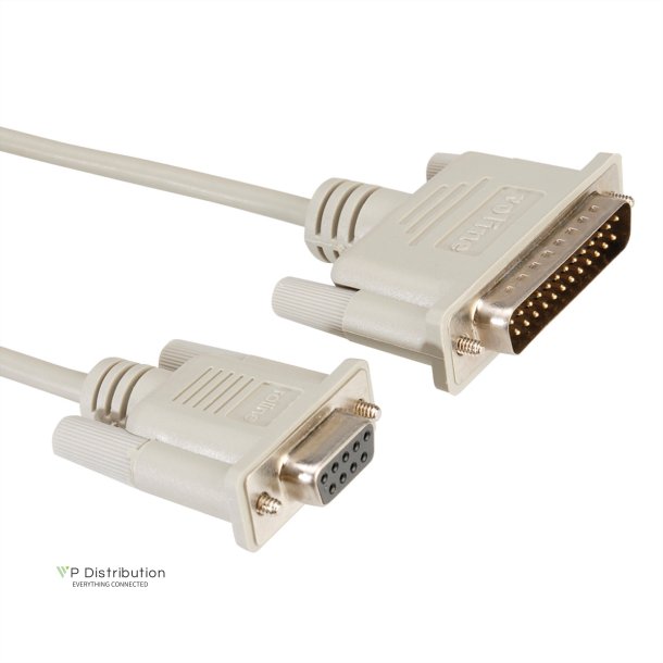 ROLINE Modem Cable, DB9 F - DB25 M, 3 m