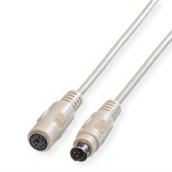 ROLINE PS/2 Cable, M - F, 10 m