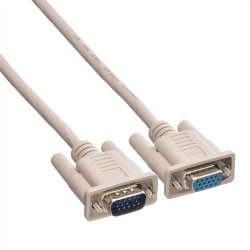 ROLINE VGA Cable, HD15, F/M, 3 m