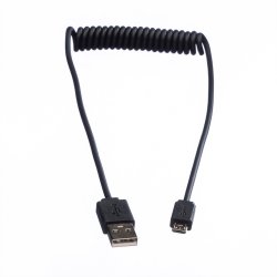 ROLINE USB 2.0 Spiral Cable, A - Micro B, M/M, 1 m