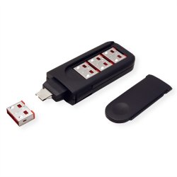 ROLINE USB Type A Port Blocker, 4x lock and 1x key