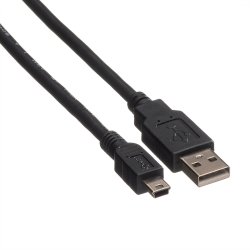 ROLINE USB 2.0 Cable, A - 5-Pin Mini, M/M, black, 3 m