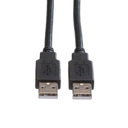 ROLINE USB 2.0 Cable, A - A, M/M, black, 4.5 m