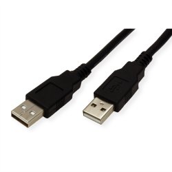 ROLINE USB 2.0 Cable, A - A, M/M, black, 4.5 m