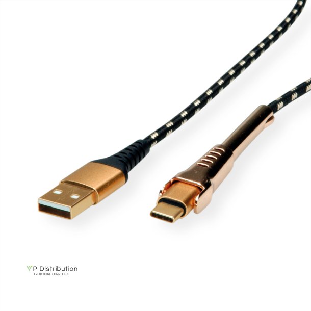 ROLINE GOLD USB 2.0 Cable, C - A, M/M, with Smartphone support function, 1 m