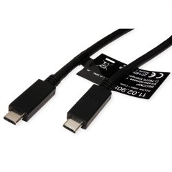 ROLINE USB3.2 Gen2 Cable, w. Emark PD 100W, C-C, M/M, 1m