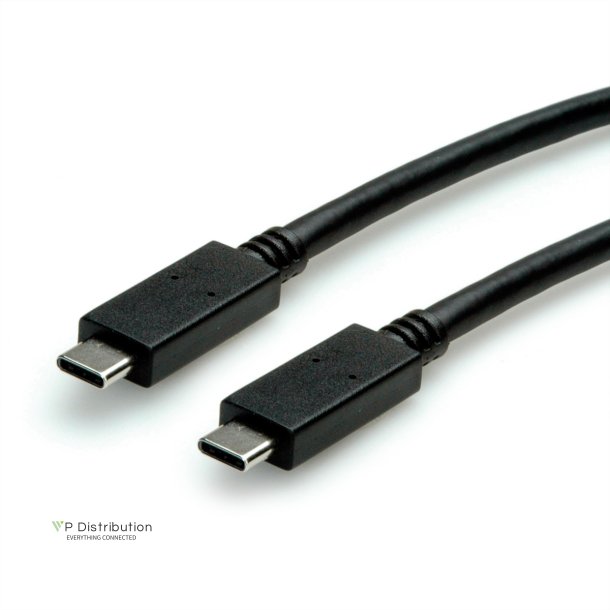 ROLINE USB3.2 Gen2 Cable, w. Emark PD 100W, C-C, M/M, 0.5m