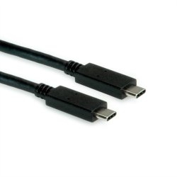 ROLINE USB 3.2 Gen 2 Cable, PD (Power Delivery) 20V5A, with Emark, C-C, M/M, black, 2 m