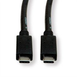 ROLINE USB 3.2 Gen 2 Cable, PD (Power Delivery) 20V5A, with Emark, C-C, M/M, black, 2 m