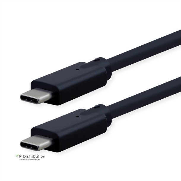 ROLINE Cable USB3.2 Gen2x2, C?C, M/M, 240W, with Emark, black, 1 m