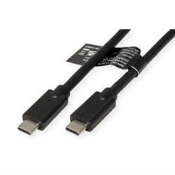 ROLINE Cable USB3.2 Gen2x2, C?C, M/M, 240W, with Emark, black, 1.5 m