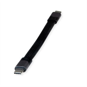 ROLINE USB4 Gen3x2 Cable, PD (Power Delivery) 20V5A, with Emark, C-C, M/M, black, 15 cm