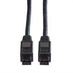 ROLINE IEEE1394b FireWire Cable, 9/9-pin, A-A, black, 1.8 m