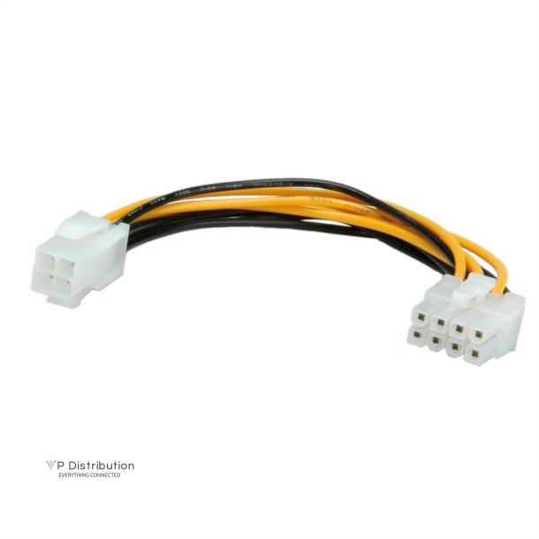 ROLINE Internal Power Cable, 8 pin PCI Express Plug - P4 Plug, 0.15 m