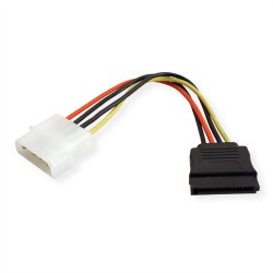 ROLINE Power Adapter Cable, 4-Pin HDD to SATA, 0.15 m