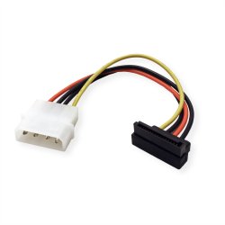 ROLINE Power Adapter Cable, 4-pin HDD to SATA (90), 0.1 m