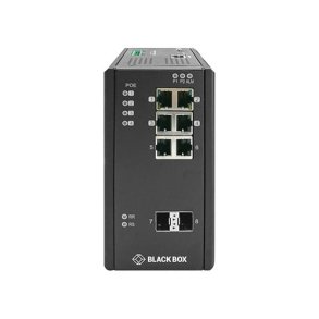 Black Box 6P 10/100/1000 Rj45 Poe+ 2P 100/1000 Sfp Ind Mgd Switch
