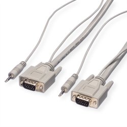 ROLINE Combi Cable, VGA + Audio, M-M, 6 m