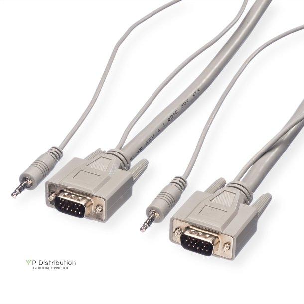 ROLINE Combi Cable, VGA + Audio, M-M, 6 m