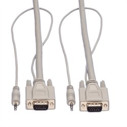 ROLINE Combi Cable, VGA + Audio, M-M, 6 m