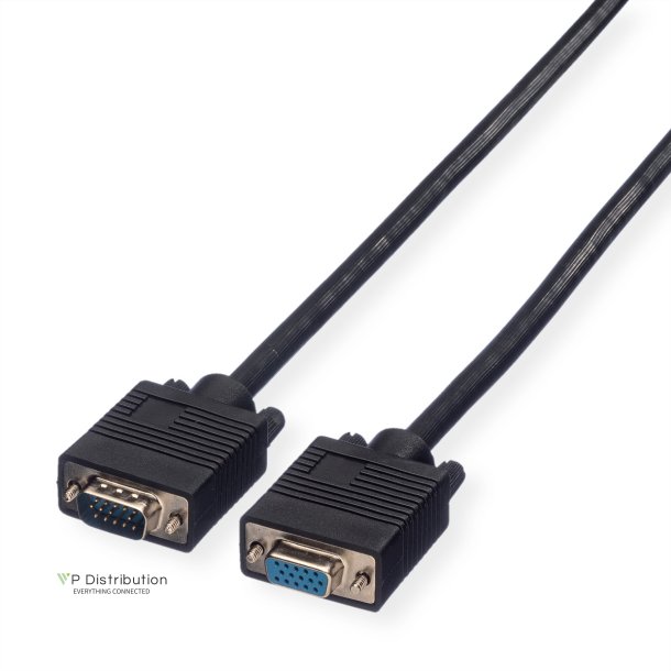 ROLINE HQ VGA Cable, HD15, M/F, 2 m