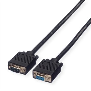 ROLINE HQ VGA Cable, HD15, M/F, 10 m