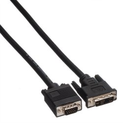 ROLINE DVI Cable, DVI (12+5) - HD15, M/M, 3 m