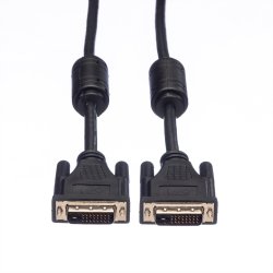 ROLINE DVI Cable, DVI (24+1), Dual Link, M/M, 2 m