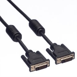 ROLINE DVI Cable, DVI (24+1), Dual Link, M/M, 20 m