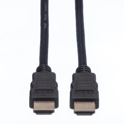 ROLINE HDMI High Speed Cable + Ethernet, M/M, black, 1 m