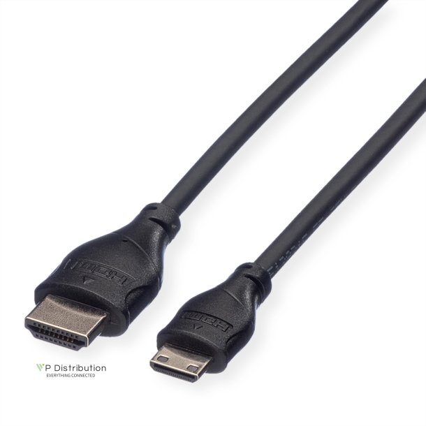 ROLINE HDMI High Speed Cable + Ethernet, A - C, M/M, 0.8 m