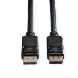 ROLINE DisplayPort v1.2 Cable, TPE, DP-DP, M/M, black, 5 m