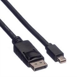 ROLINE GREEN DisplayPort Cable, DP - Mini DP, TPE, M/M, black, 1 m