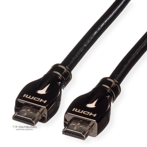 ROLINE HDMI Ultra HD Cable + Ethernet, M/M, black, 7.5 m