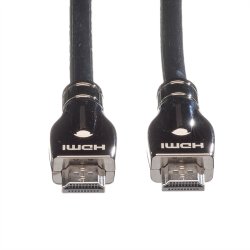 ROLINE HDMI Ultra HD Cable + Ethernet, M/M, black, 7.5 m
