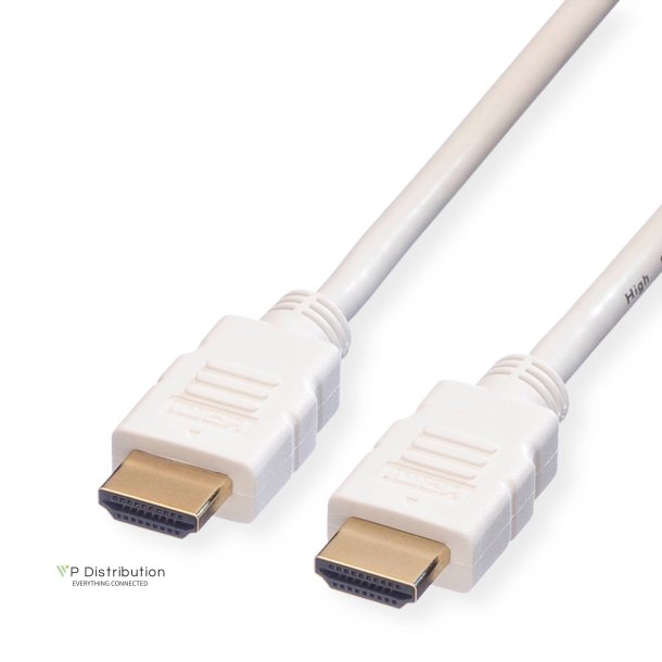 ROLINE HDMI High Speed Cable + Ethernet, M/M, white, 3 m