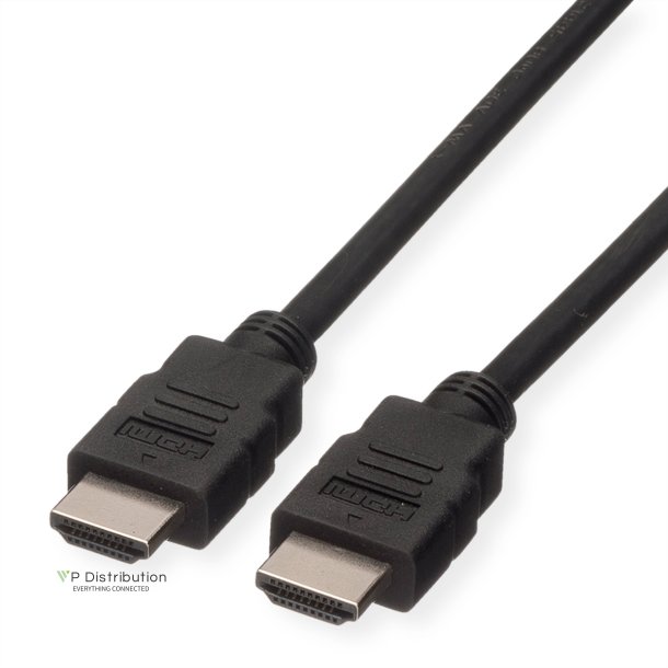 ROLINE HDMI High Speed Cable + Ethernet, LSOH, M/M, black, 1 m