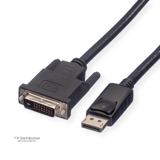 ROLINE DisplayPort Cable, DP-DVI (24+1), LSOH, M/M, black, 5 m